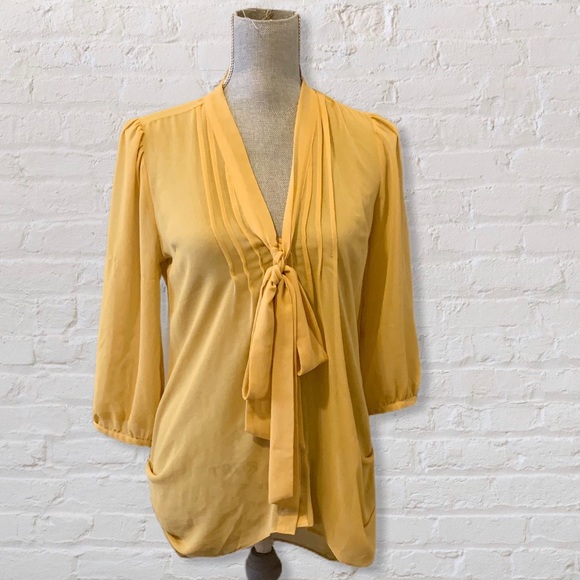 miss selfridge yellow top